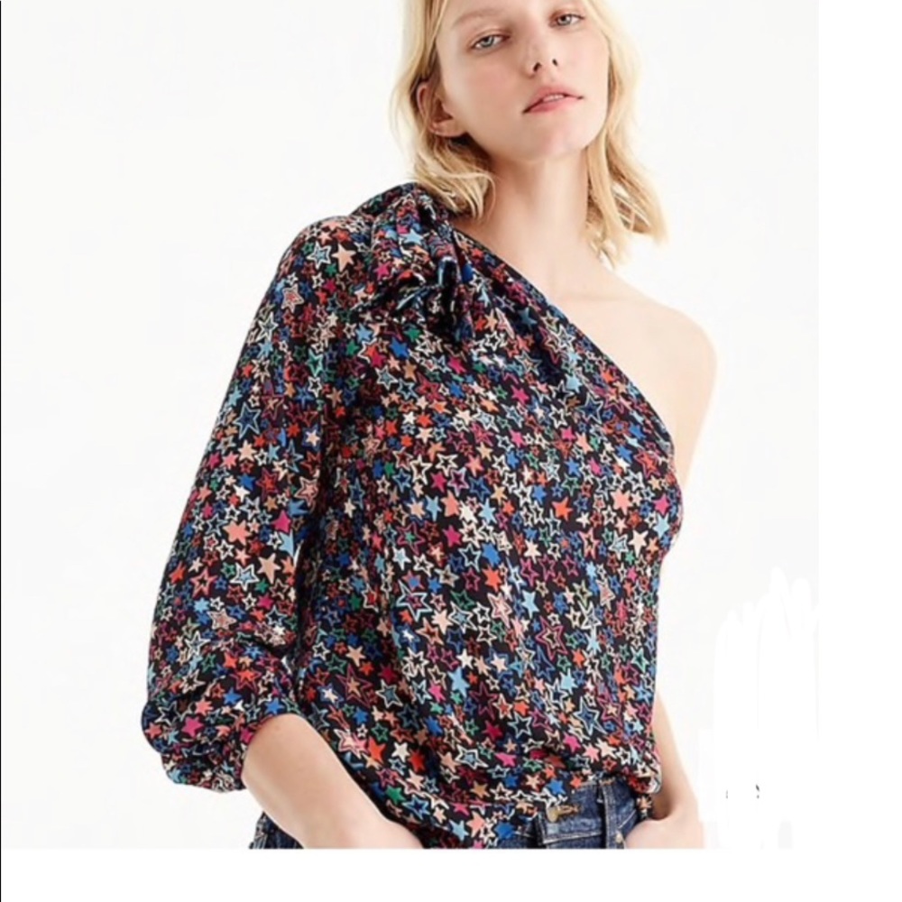 *SOLD* J. Crew Kaleidoscope Star Print Blouse 14 - Picture 1 of 9